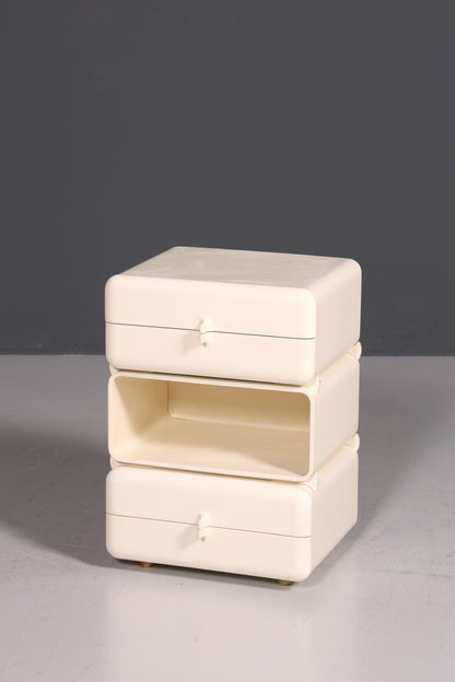 Commode rare du milieu du siècle, table de chevet modulaire style futuriste, design français, commode vintage, 5/5