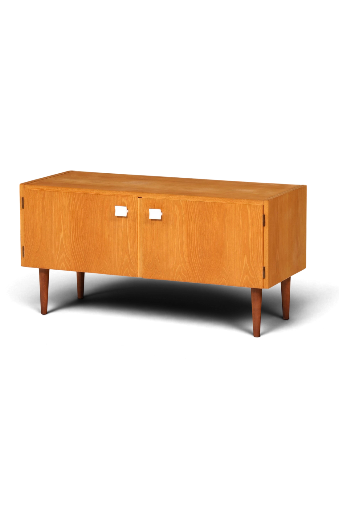 Hauptstadt Möblerei Hellerau Mid Century Kommode Modell 427 aus Holz als elegantes Sideboard oder TV-Schrank