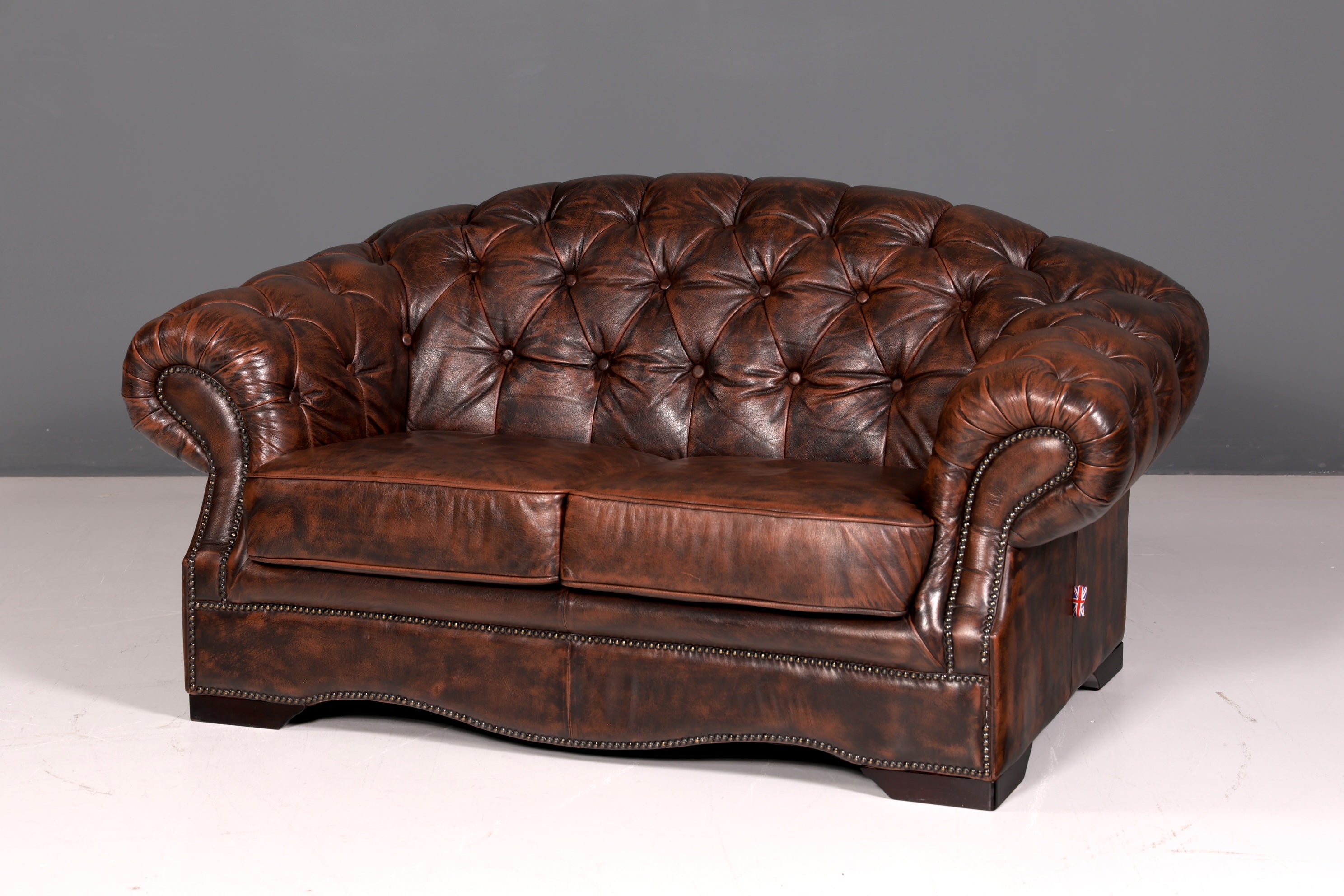Wunderschöne Original Chesterfield Centurion 2-Sitzer Couch Englisch Echt Leder Sofa UK