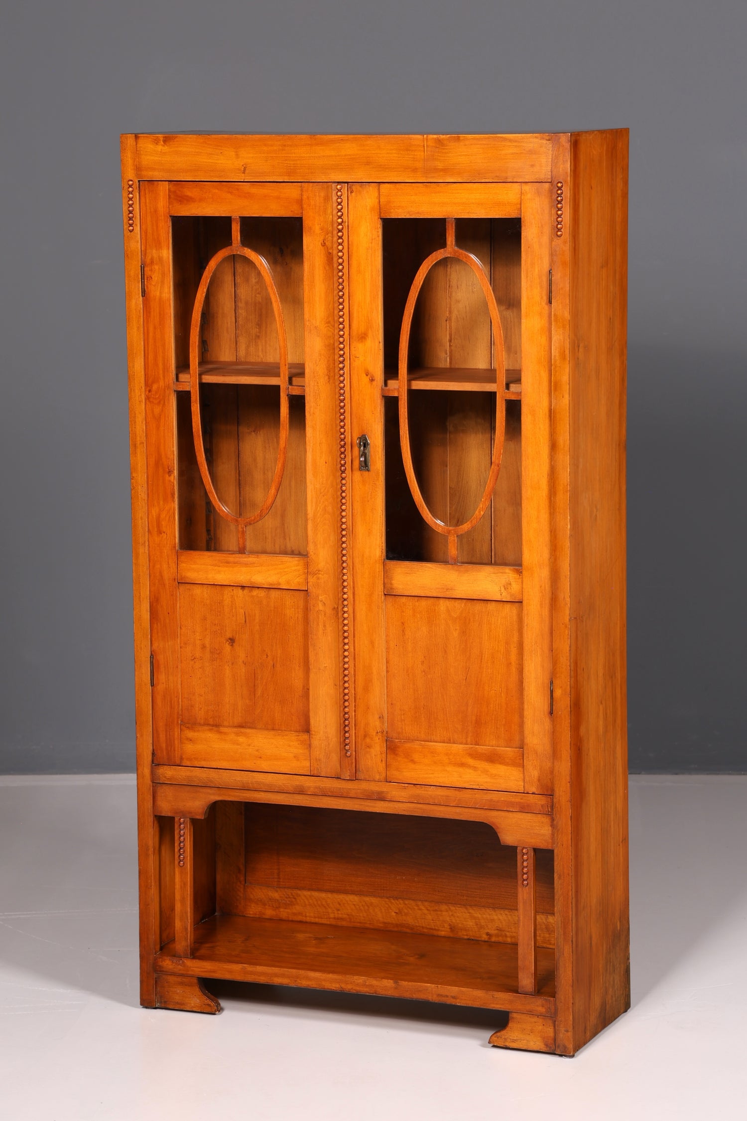 Traumhafte Jugendstil Vitrine Eiche Bücherschrank Glasvitrine Geschirrschrank Schrank