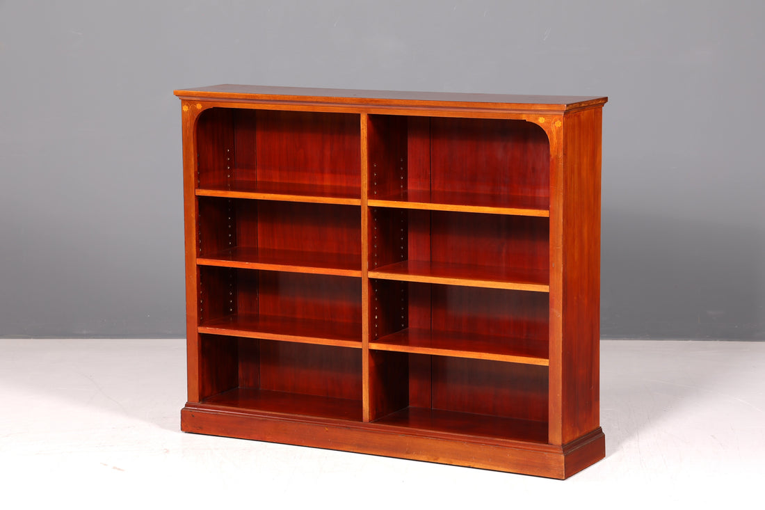 Beautiful English Bookshelf Antique Shelf Mahogany Bookshelf Book Storage 60s
