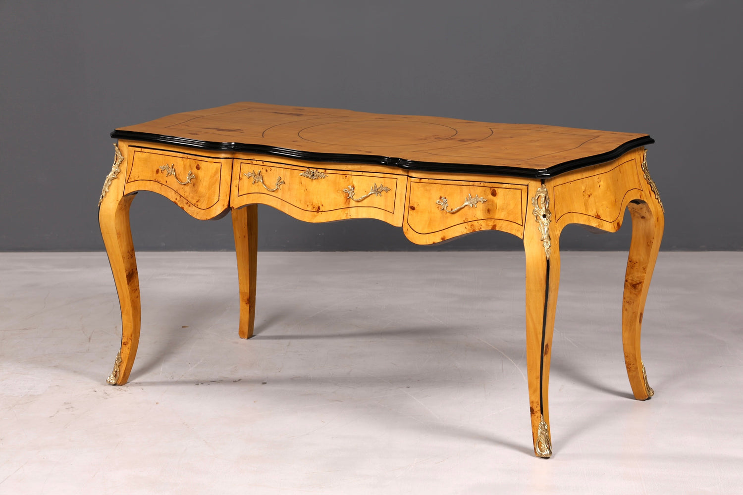 Wunderschöner Louis XV Stil Schreibtisch French Office Desk Antik Stil Bürotisch Massivholz
