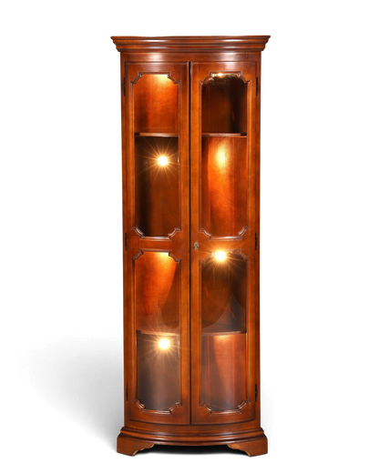 Traumhafte Selva Eckvitrine Antik Stil Vitrine Schrank Geschirrschrank Regal Eckregal