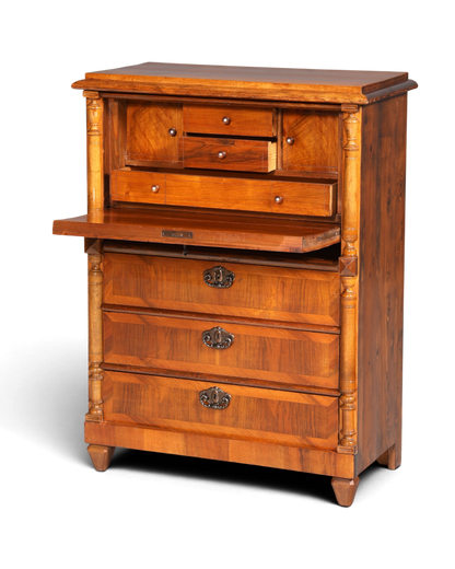 Stilvoller Gründerzeit Sekretär Vertiko Highboard Louis Philippe Kommode Sekretär Schrank um 1880