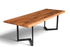 Edler Nussbaum Tisch 260cm-97cm Esszimmer Tisch Baumkanten Platte massiv Holz Küchentisch