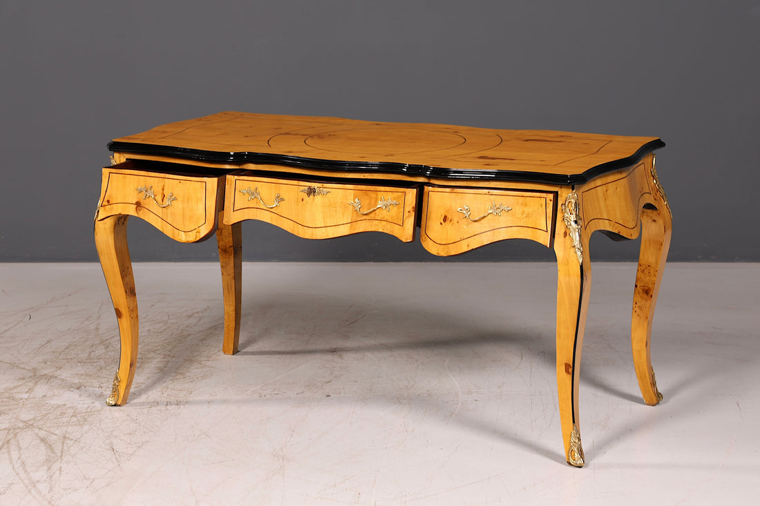 Beautiful Louis XV-style desk French office desk antique-style office table solid wood