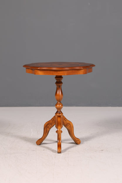 Wunderschöner Beistelltisch im Antik Stil Barock Ablagetisch Intarsien Beistelltisch Vintage Holz