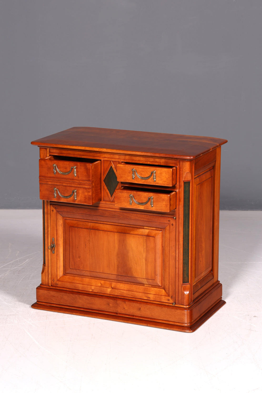 Elegant Biedermeier Style Dresser English Style Yew Real Wood Sideboard Antique