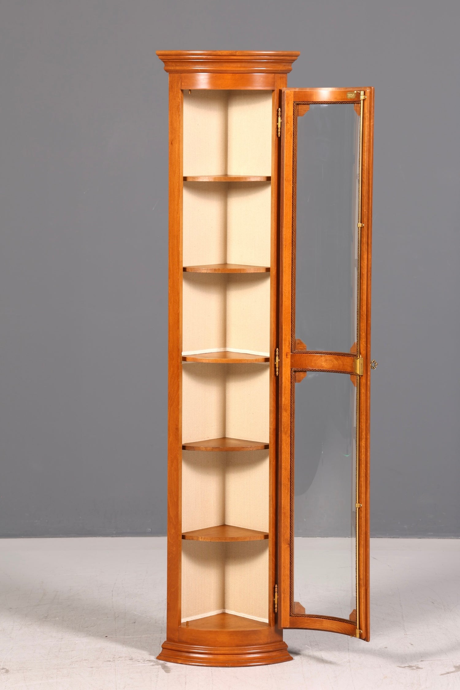 Wunderschöne Original Selva Eckvitrine Antik Stil Vitrine Schrank Geschirrschrank Glasvitrine