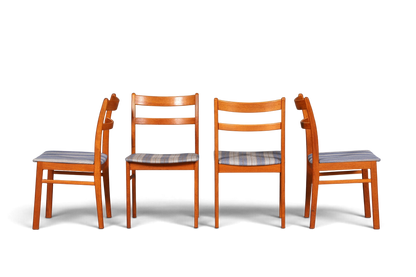G403 Finish cm 4x Mid Century Teak Holz Stühle Made in Denmark Retro Stuhlset Danish Design Küchenstühle (Kopie)