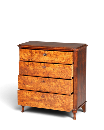 Stilvolle Louis Philippe Kommode Nussbaum Gründerzeit Schubladenkommode um 1890