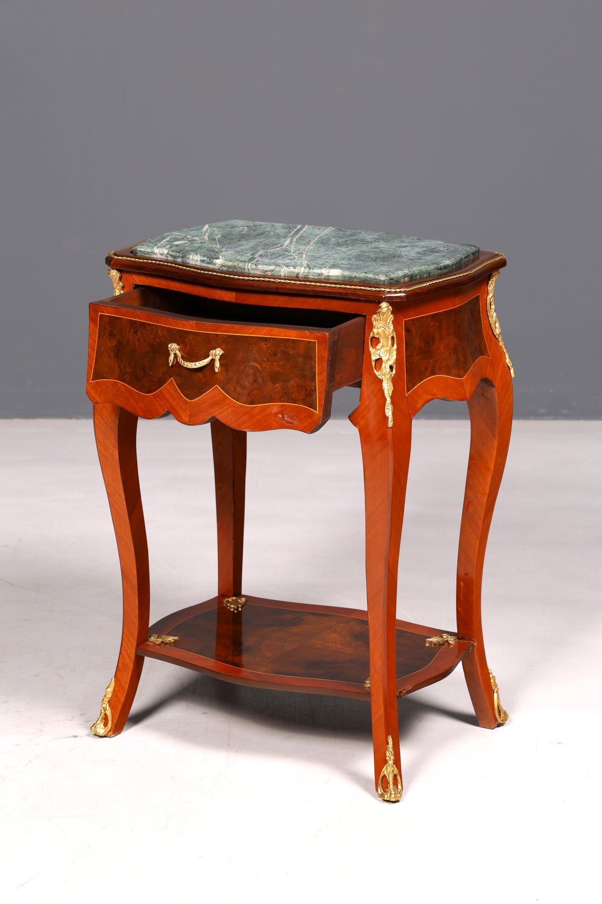 Traumhafter Louis XV Beistelltisch Barock Stil Ablagetisch Marmor Kommode Telefontisch