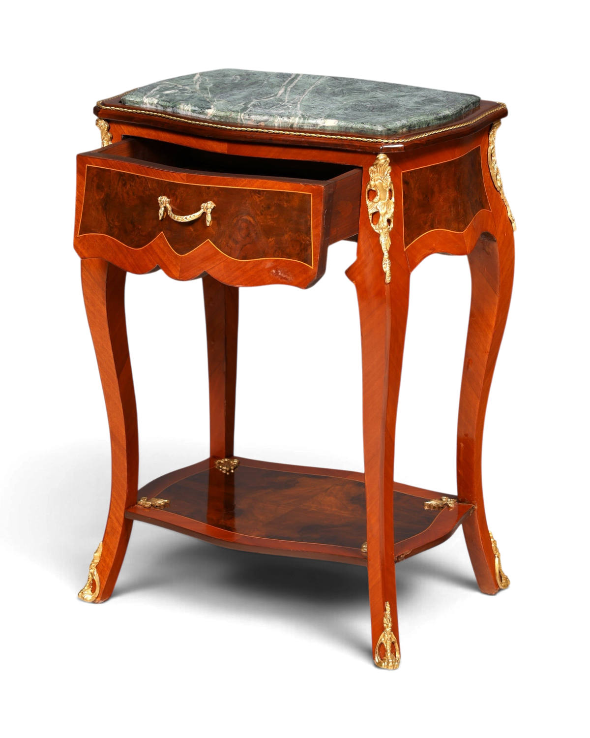 Traumhafter Louis XV Beistelltisch Barock Stil Ablagetisch Marmor Kommode Telefontisch