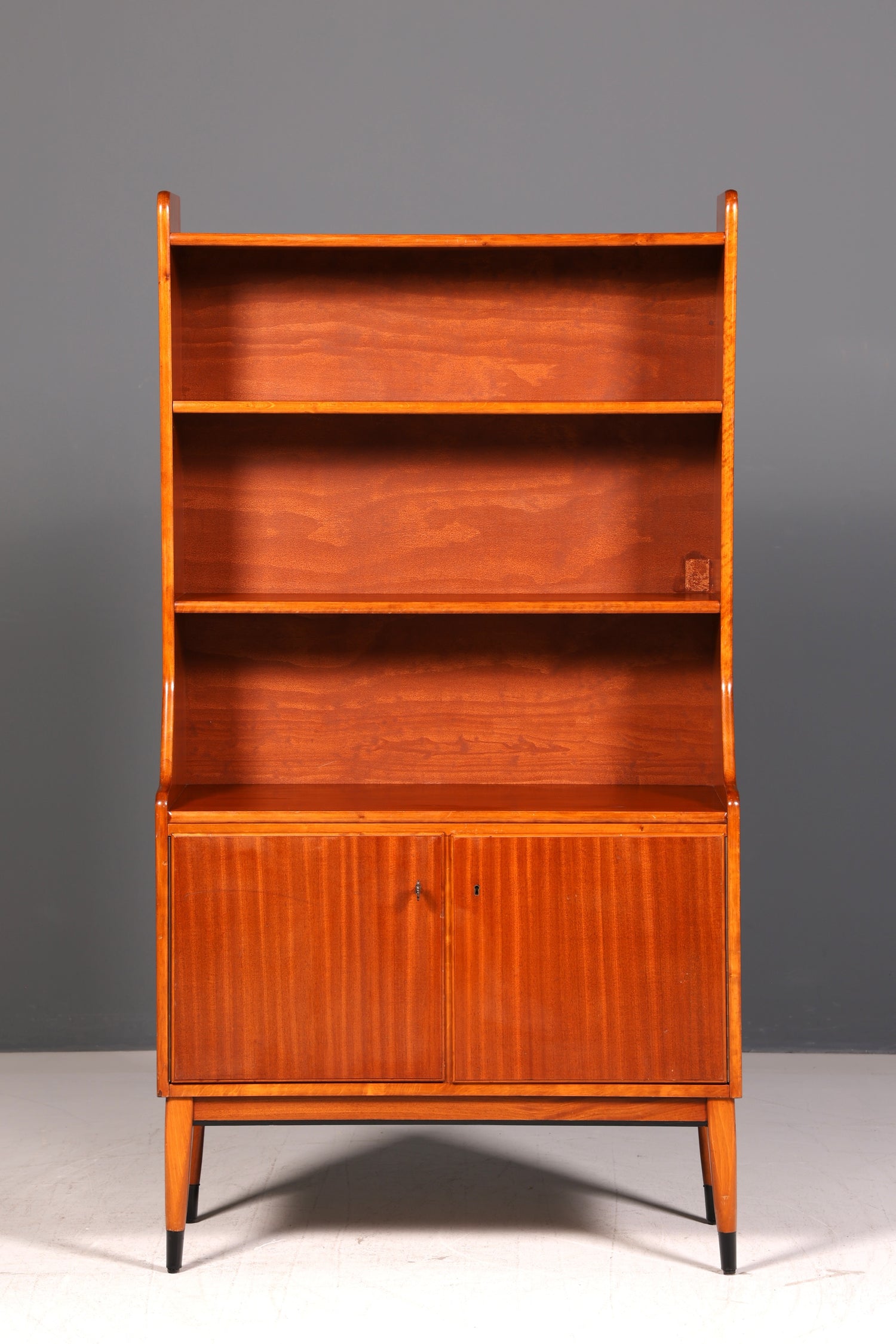Wunderschöner Mid Century Highboard Regal Schrank Vintage Bücherregal Holz Retro 60er