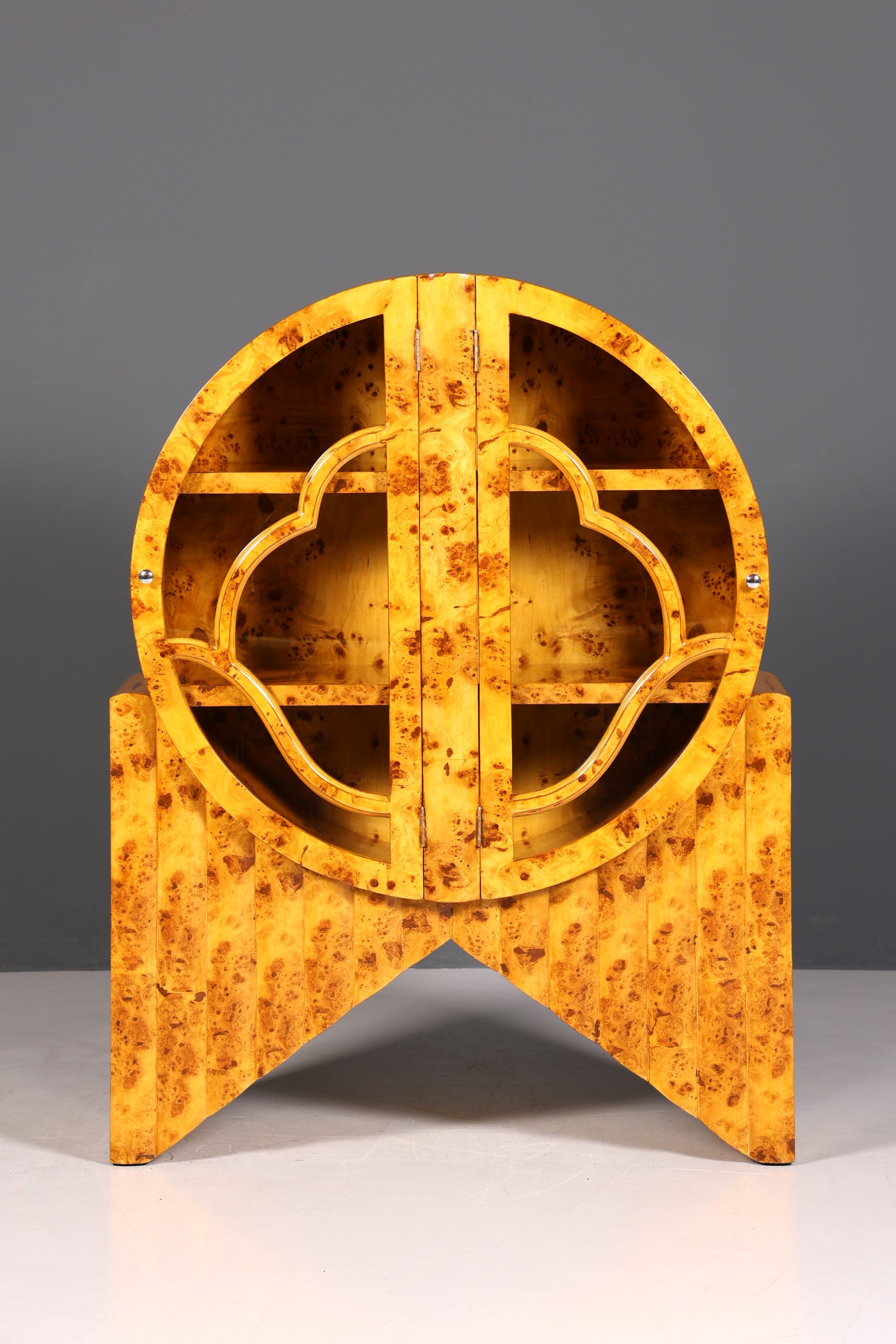 Vitrine impressionnante de style Art déco, bibliothèque, étagère de rangement pour livres, meuble vitré