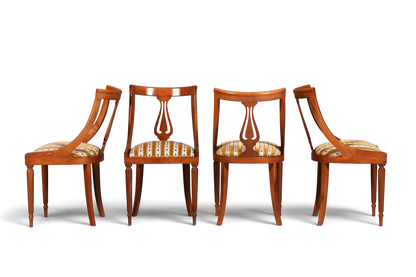 4x Edle Englische Stühle Englisch Dining Chairs Antik 60er Jahre Regency Küchenstühle Stuhlset