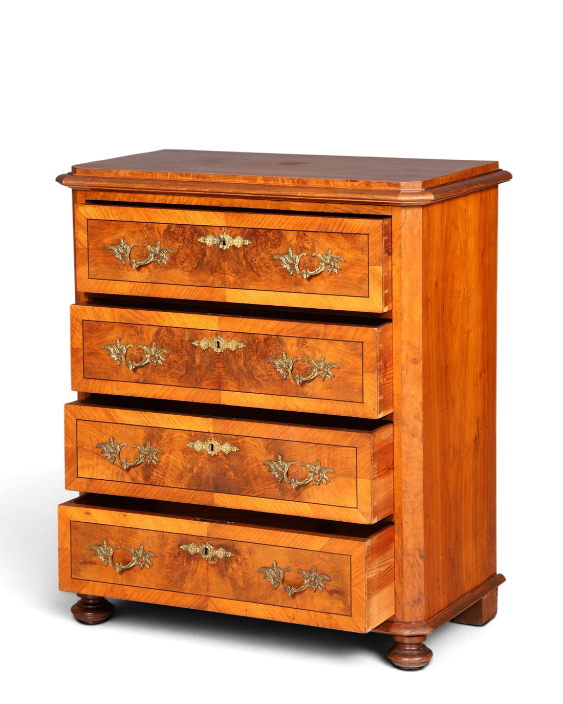 Wunderschöne Gründerzeit Kommode Louis Philippe Nussbaum Schubladenkommode Sideboard um 1880