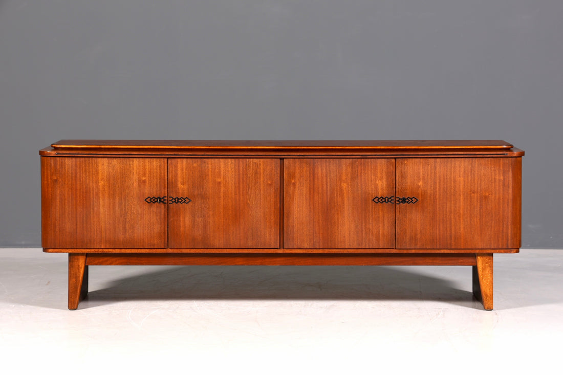 Schlichtes Mid Century Sideboard Vintage TV Kommode 60s Schrank Retro Longboard
