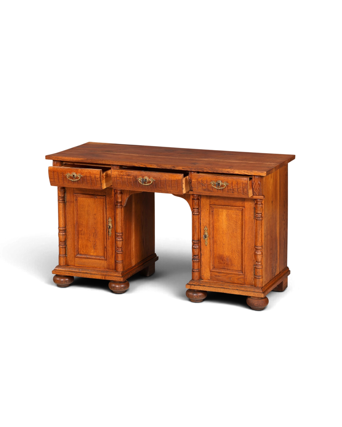 Traumhafter Gründerzeit Schreibtisch Jugendstil Bürotisch echt Holz Antik Office Desk