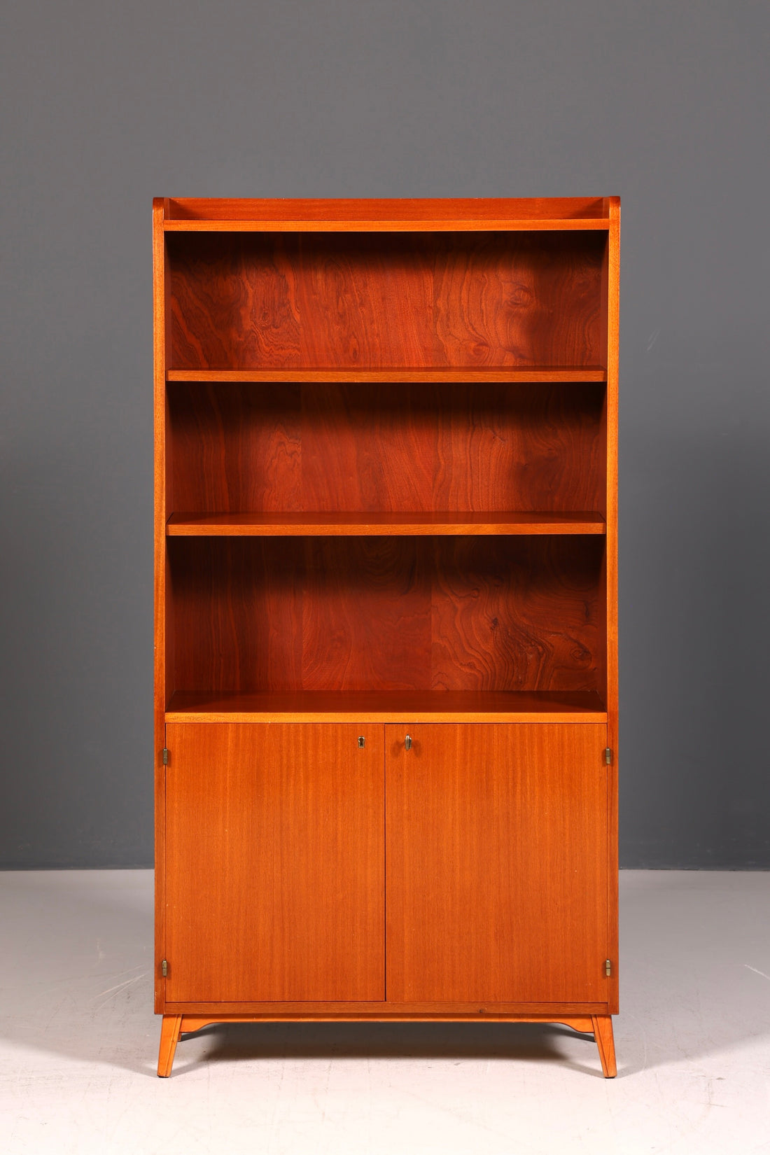 Magnifique armoire Mid Century, étagère vintage, bibliothèque rétro, rangement pour livres, classique du design des années 60