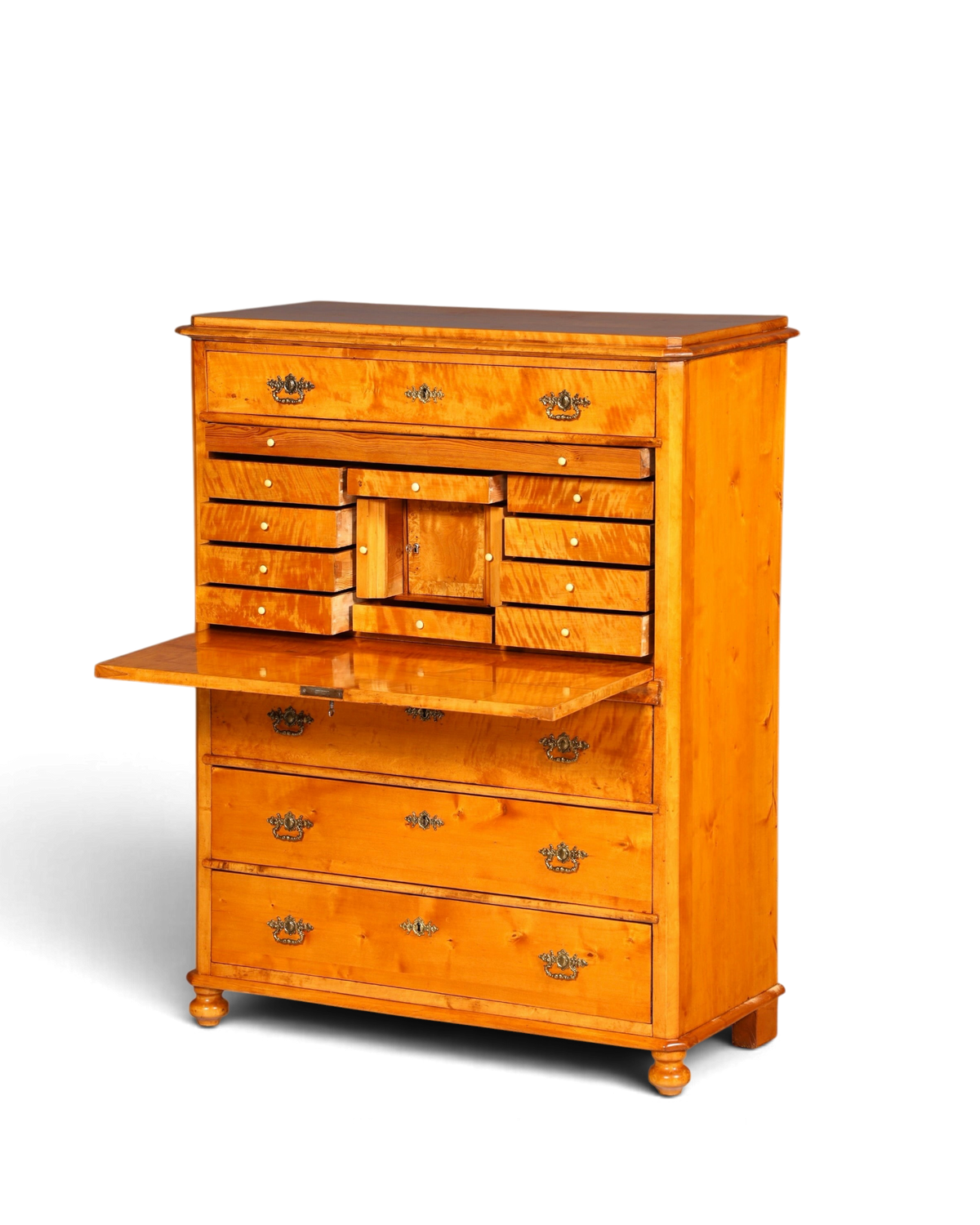 G106 Finish cm Wunderschöner Gründerzeit Sekretär Kommode Jugendstil Schubladenkommode Antik Vertiko