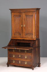 Beeindruckender Biedermeier Sekretär Louis Seize Aufsatzsekretär um 1810 Schreibkommode Büroschrank Kommode