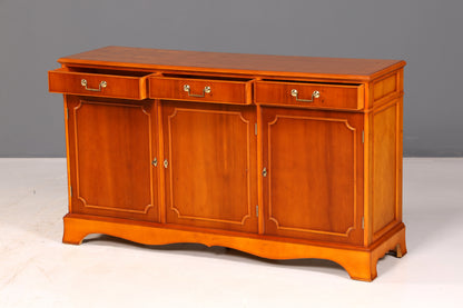 Wunderschönes Englisches Sideboard Eibe Antik Buffetschrank Kommode Schrank Anrichte Vintage