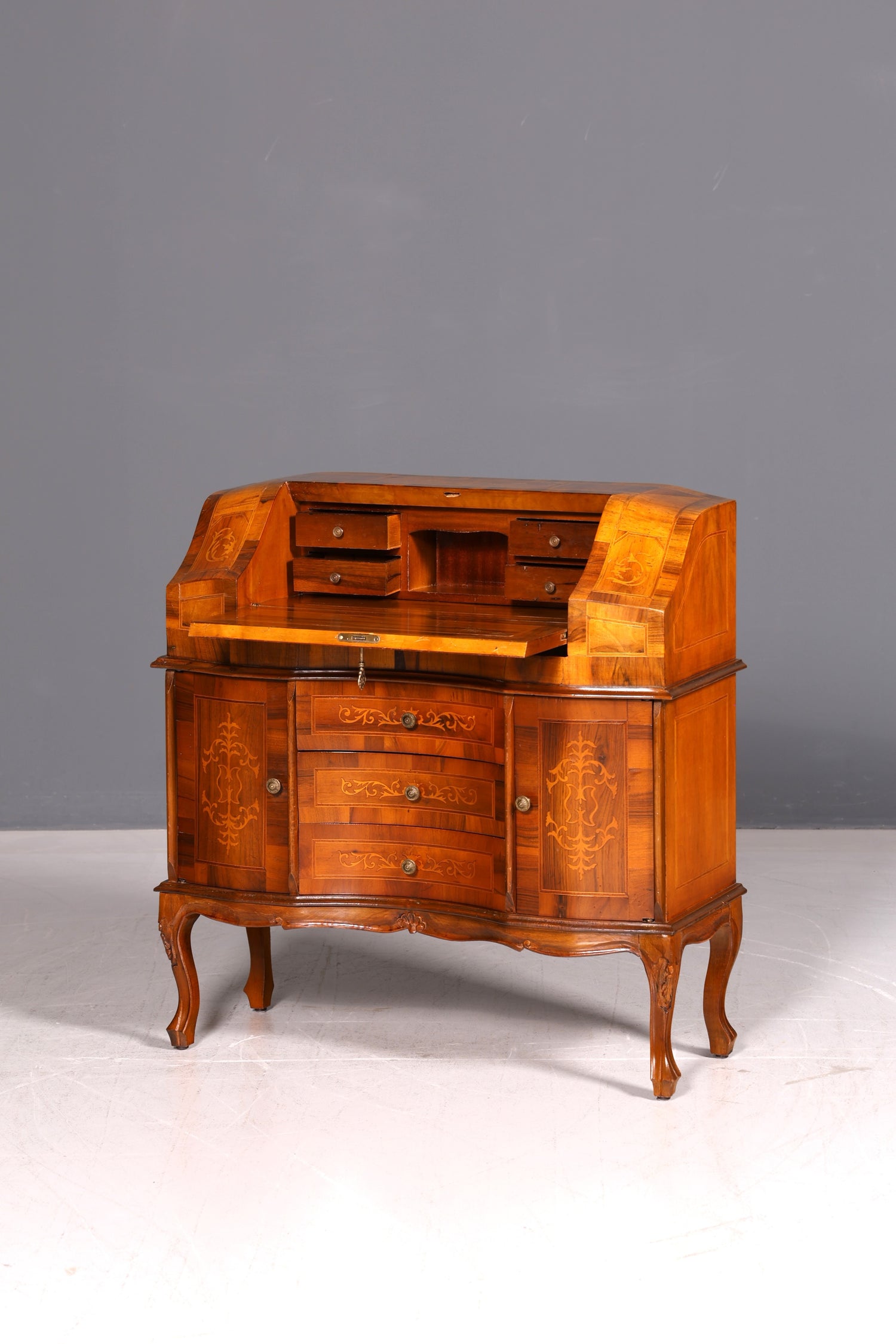 Wunderschöner Sekretär im Barock Stil Schreibkommode Bürokommode Antik Schreibtisch Schreibmöbel Vintage Holz