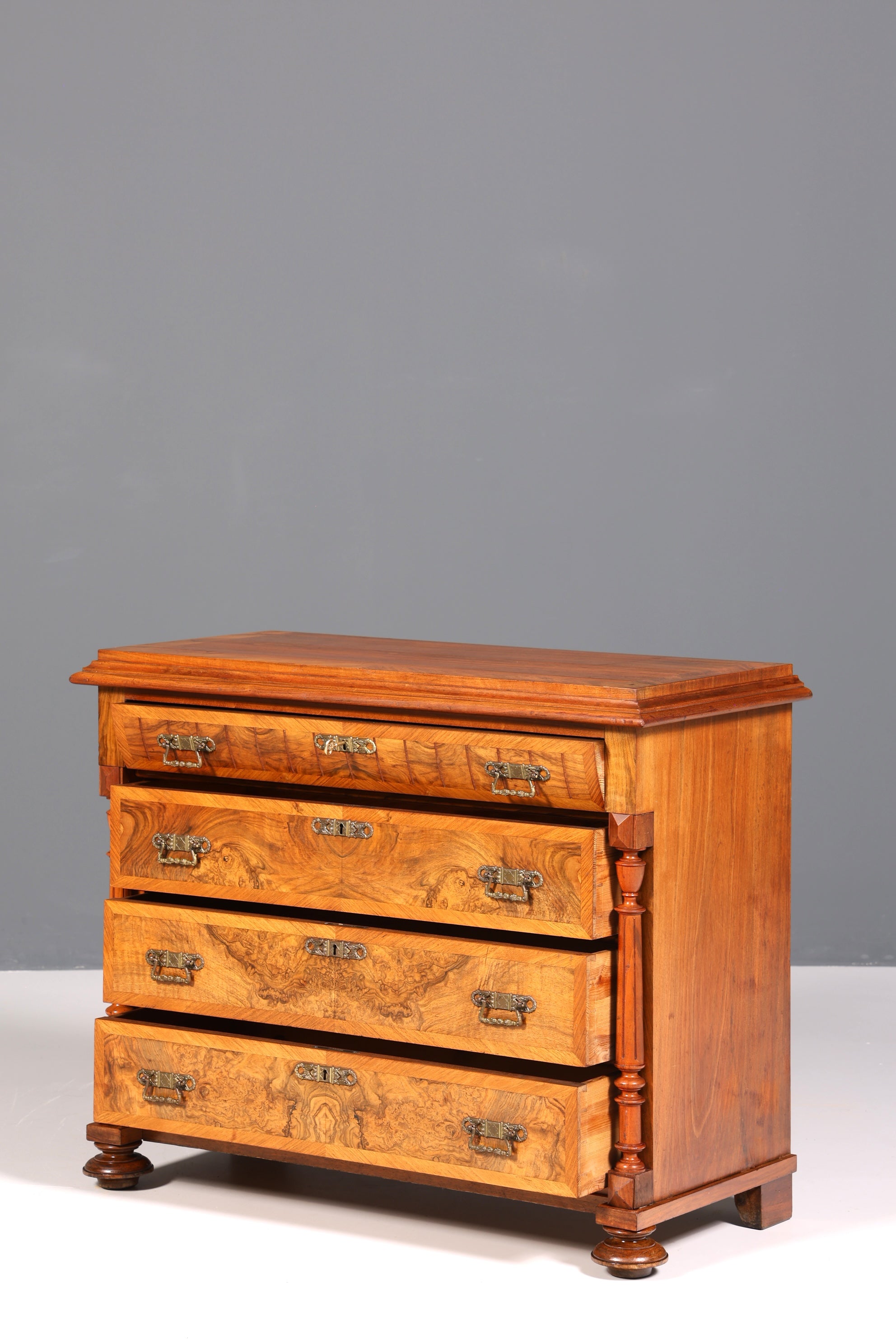 F191 Finish cm Wunderschöne Gründerzeit Kommode Jugendstil Antik Sideboard Schubladenkommode Wäschekommode