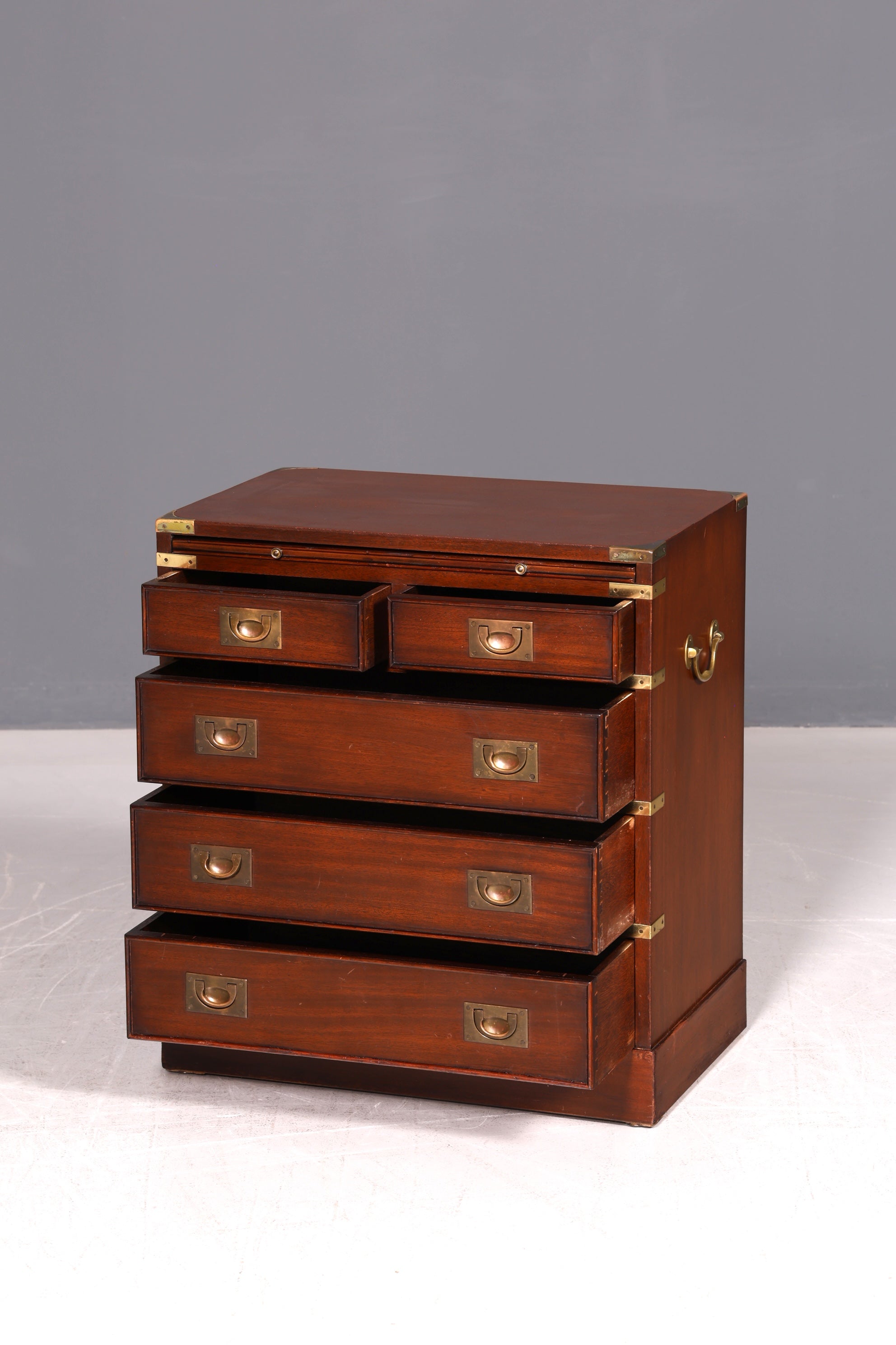 Wunderschöne Maritime Kommode Englisch Military Chest Schrank Schubladenkommode Wäschekommode Antik