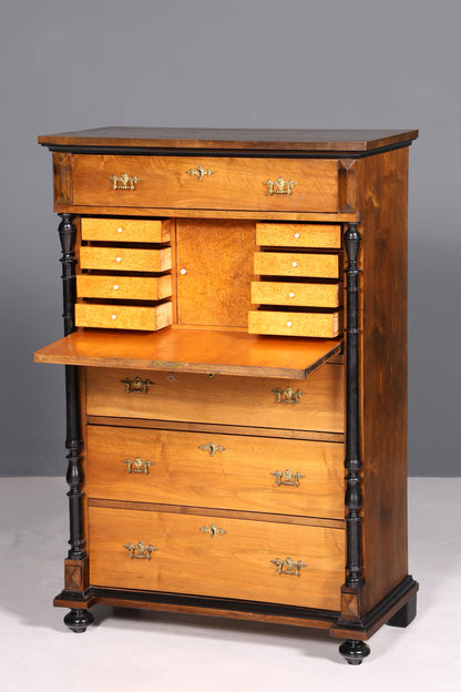 Secrétaire onirique Gründerzeit, vertiko, buffet haut, commode Louis Philippe vers 1880