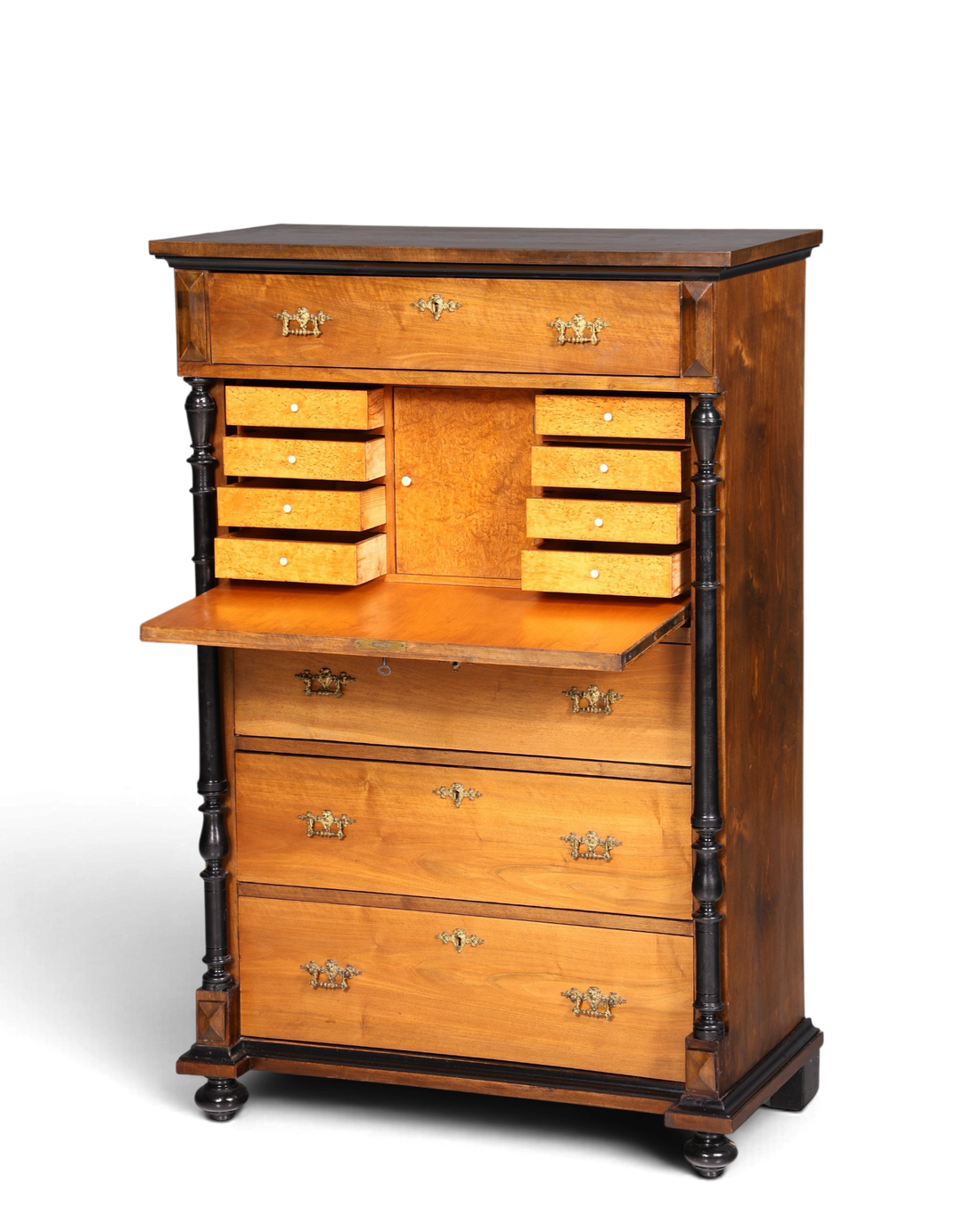 Traumhafter Gründerzeit Sekretär Vertiko Highboard Louis Philippe Kommode um 1880