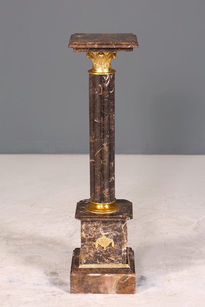 Noble Baroque style column Louis XV marble flower column natural stone base shelf 2 of 2