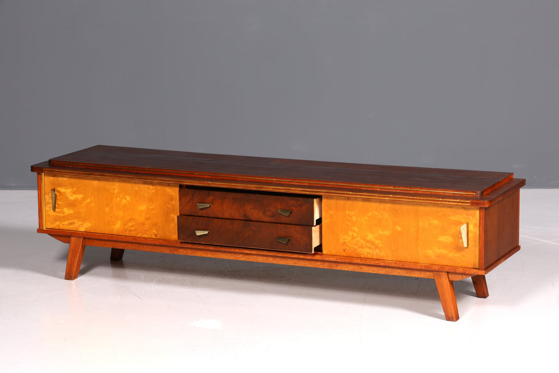 Buffet style années 50, meuble TV vintage, armoire à portes coulissantes années 60, planche à roulettes, planche basse rétro