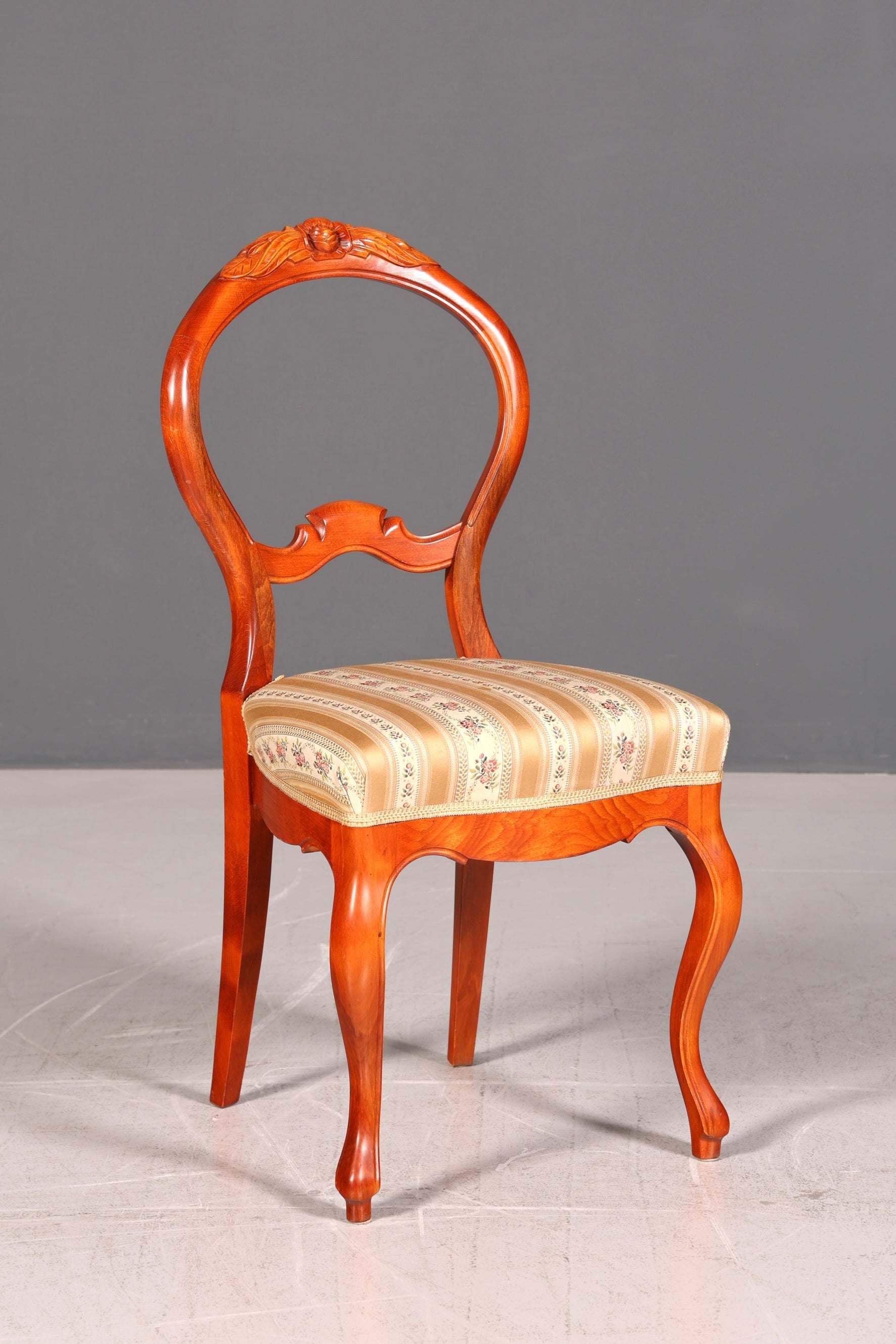 Traumhafter Louis Philippe Stuhl um 1880 Biedermeier Antik Sekretär Stuhl Echt Holz Polsterstuhl Esszimmerstuhl Vintage