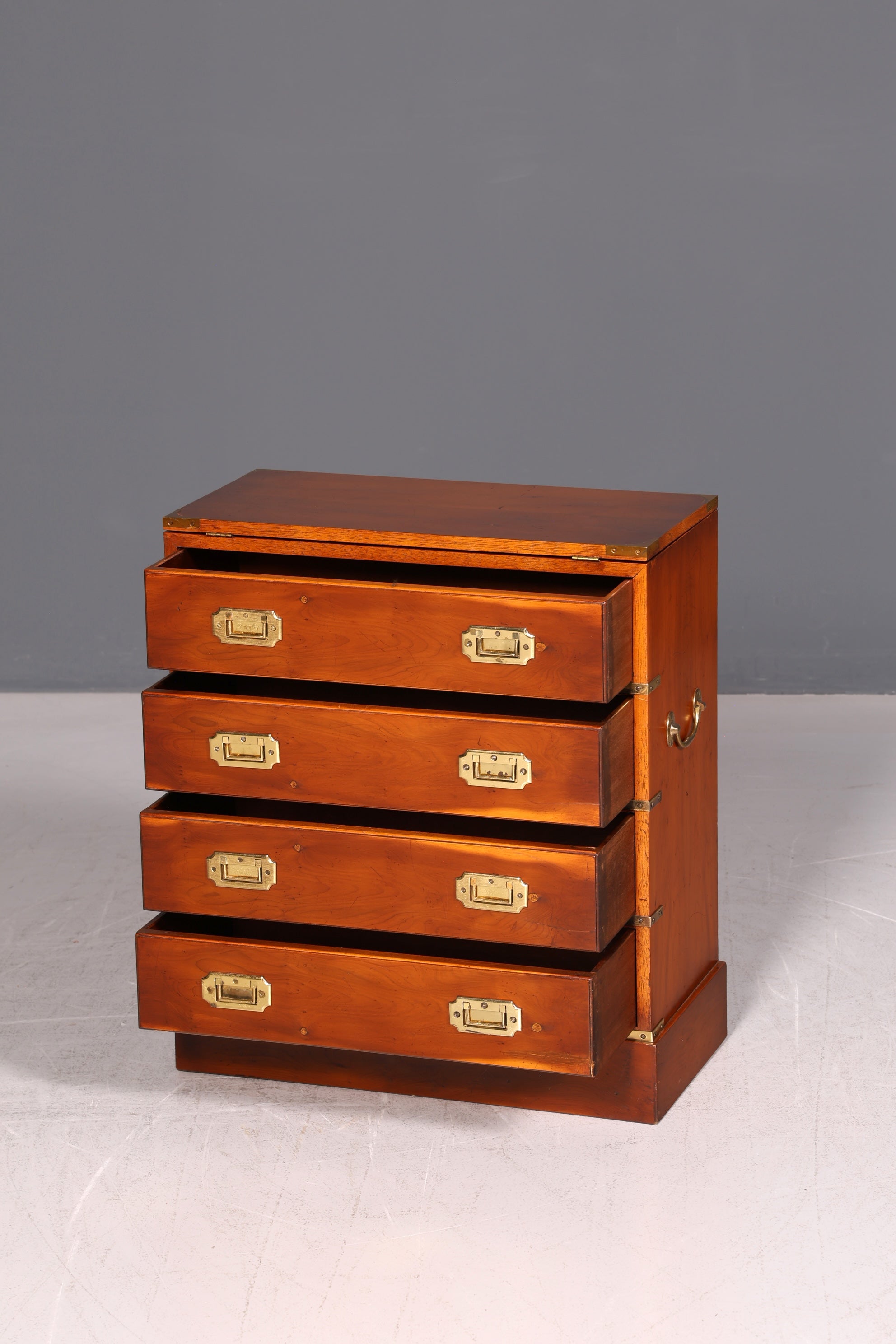 Traumhafte Maritime Kommode Englisch Military Chest Schiffskommode Antik Schrank Beistellschrank Kolonialstil