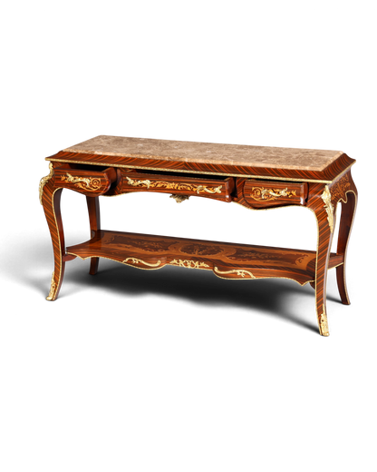 Traumhafte Barock Stil Konsolen Tisch Marmor Antik Stil Intarsien Konsole