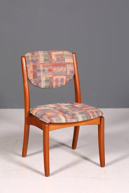 Chaise simple de style Mid-Century, chaise de salle à manger rétro, chaise de cuisine design danois, chaise de secrétaire en teck, 2 sur 2