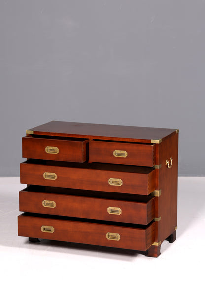 Wunderschöne Maritime Kommode Englisch Military Chest Schrank Schubladenkommode Wäschekommode