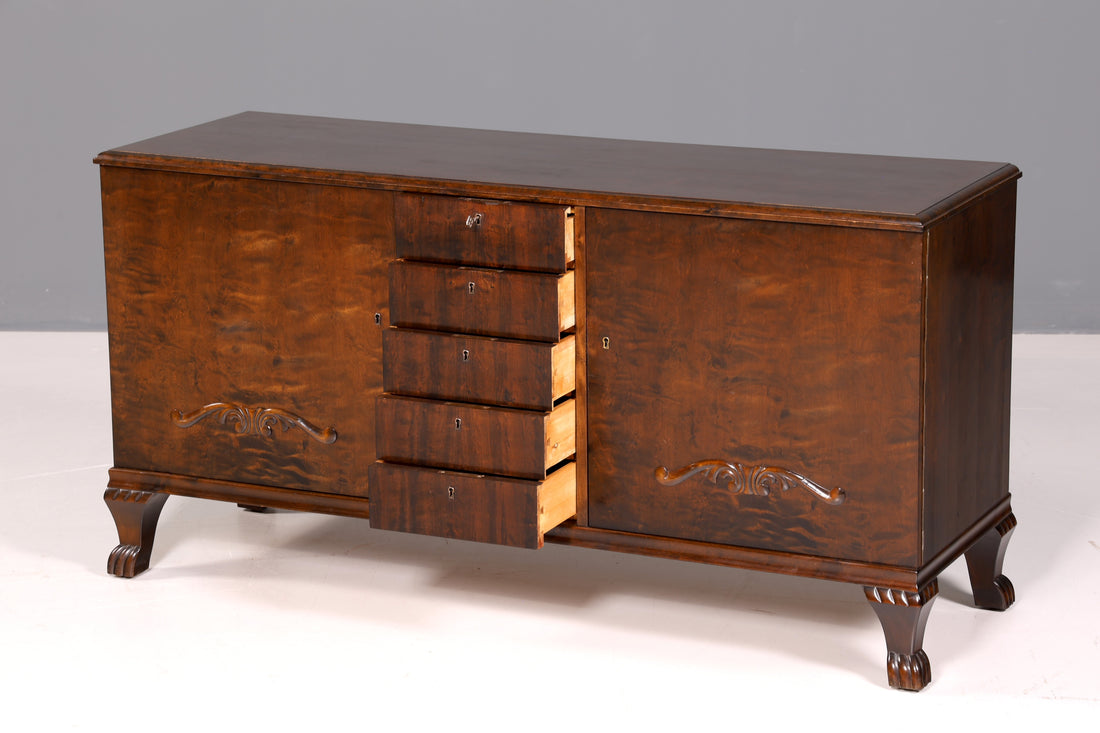 Wunderschönes Original Art Deco Sideboard Antik Schrank TV Kommode um 1930