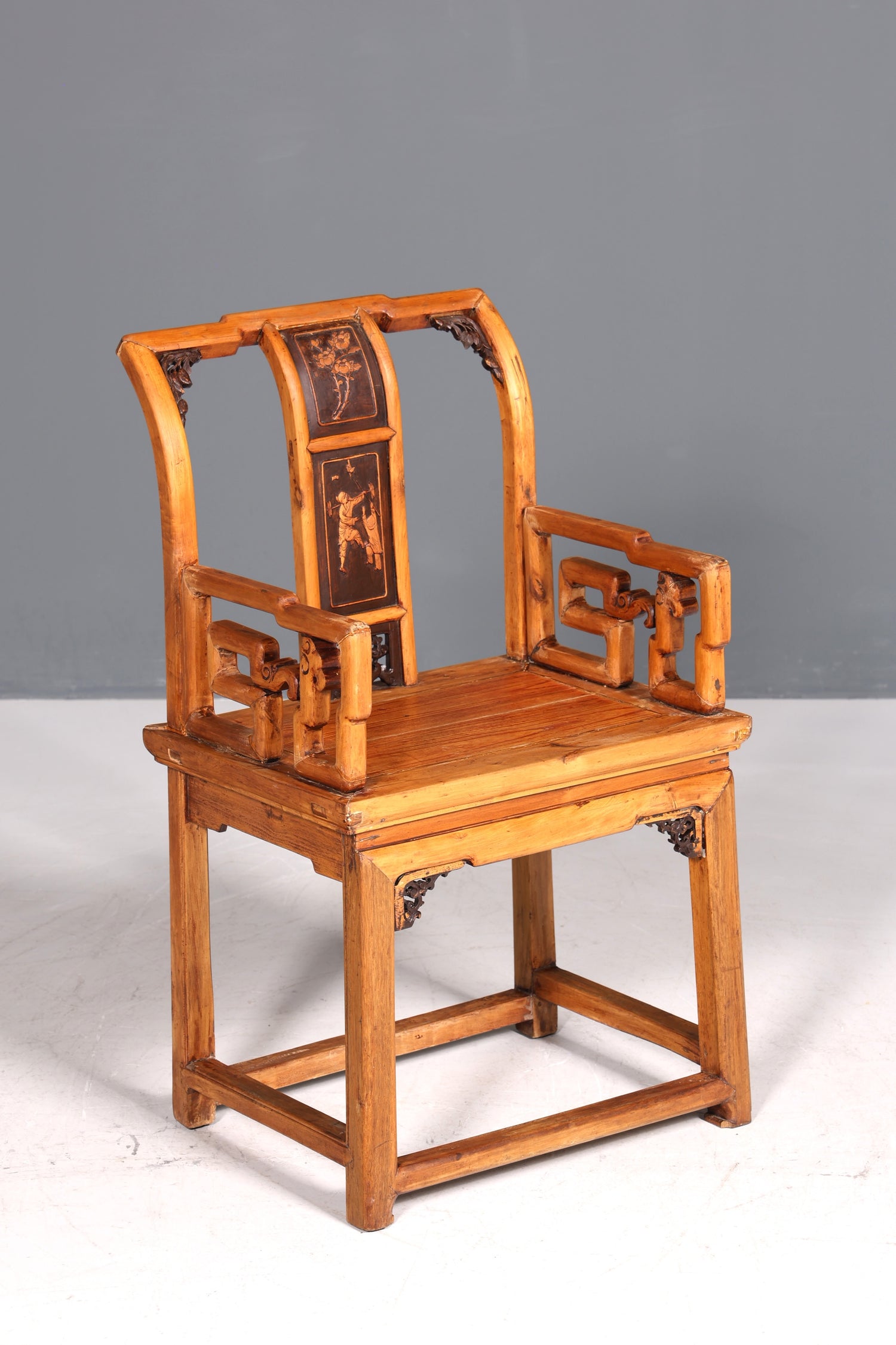 Magnifique fauteuil chinois, chaise en bois, chaise secrétaire asiatique ancienne