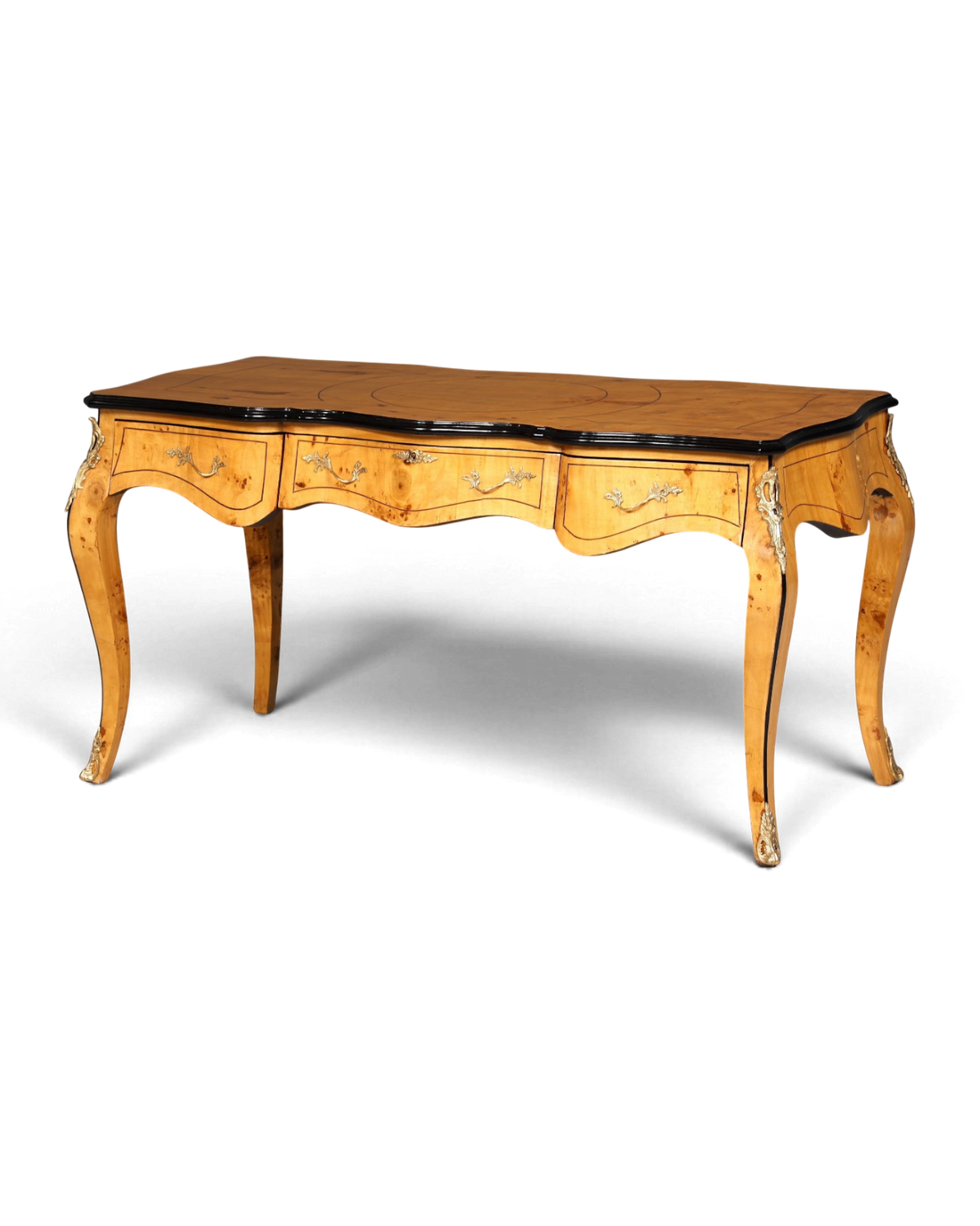 Eleganter Schreibtisch im Biedermeier Stil Bürotisch Birke Office Desk