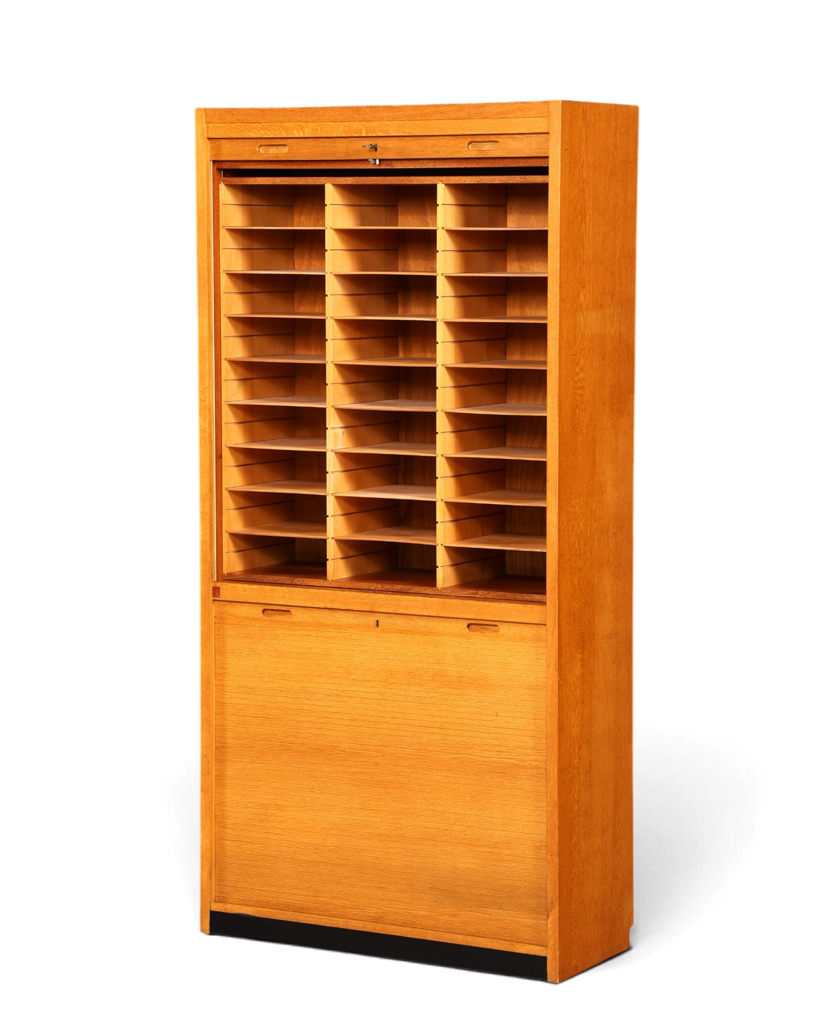 Stilvoller Mid Century Rollladenschrank Bauhaus Apothekerschrank Art Deco Büro Aktenschrank