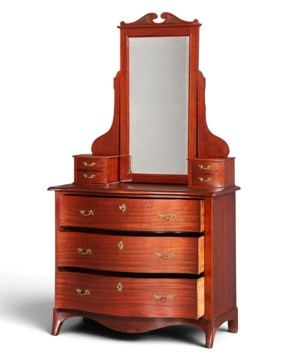 Wunderschöne Englische Kommode mit Spiegelaufsatz Barock Stil Frisierkommode Holz Schrank Flurschrank