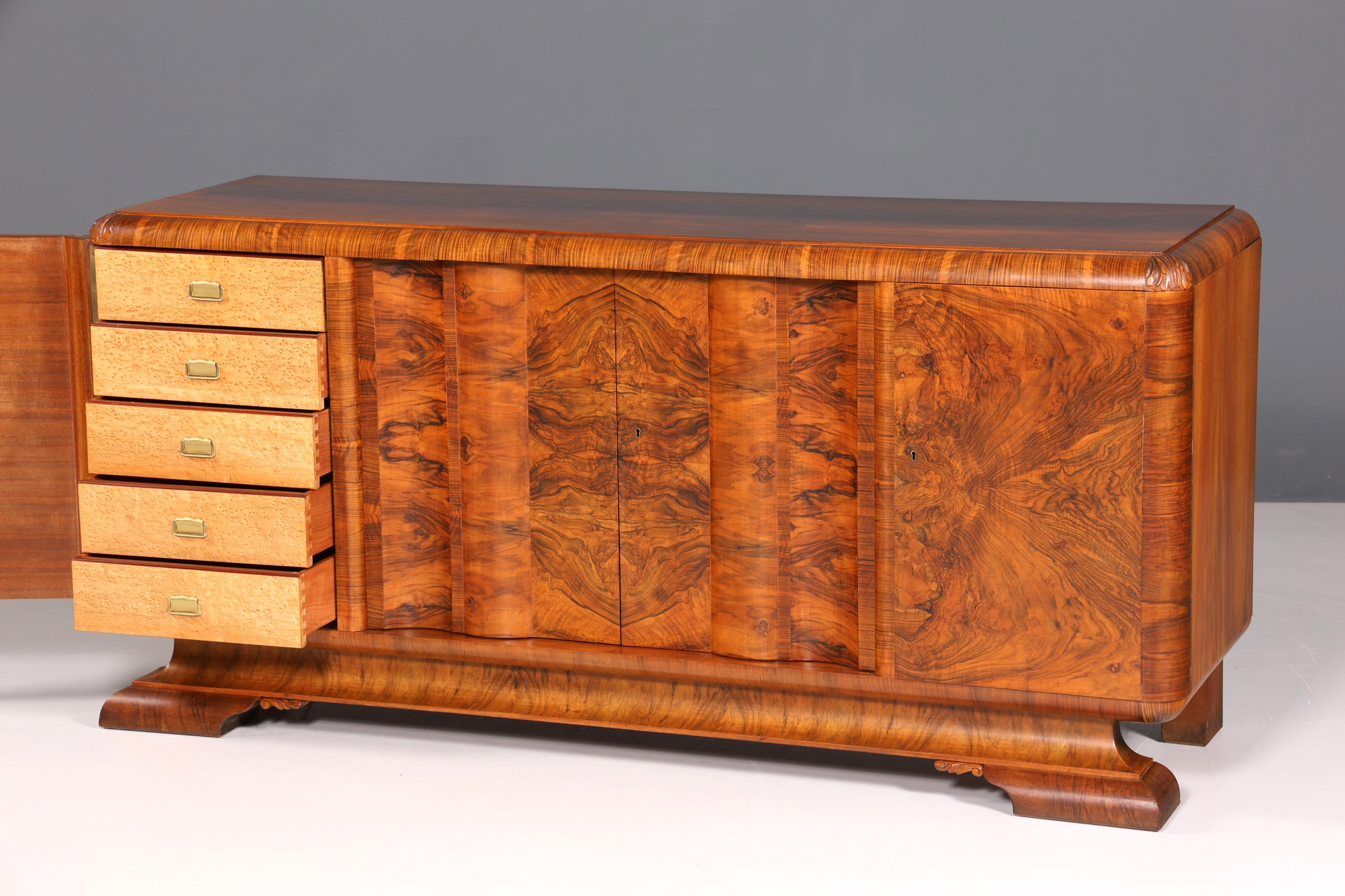 Wunderschönes Original Art Deco Sideboard Antik Schrank TV Kommode Buffet um 1930