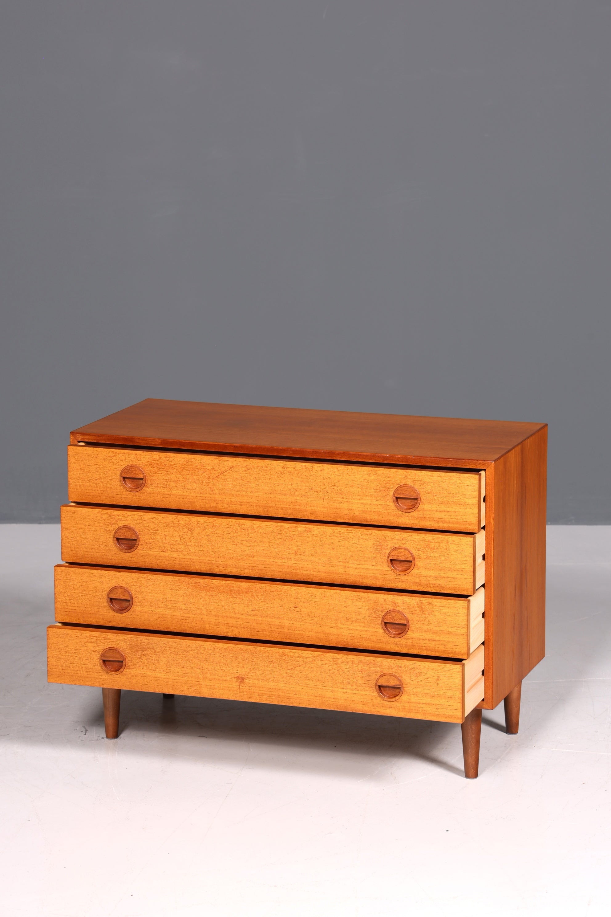 Buffet en teck de style mid-century, commode vintage