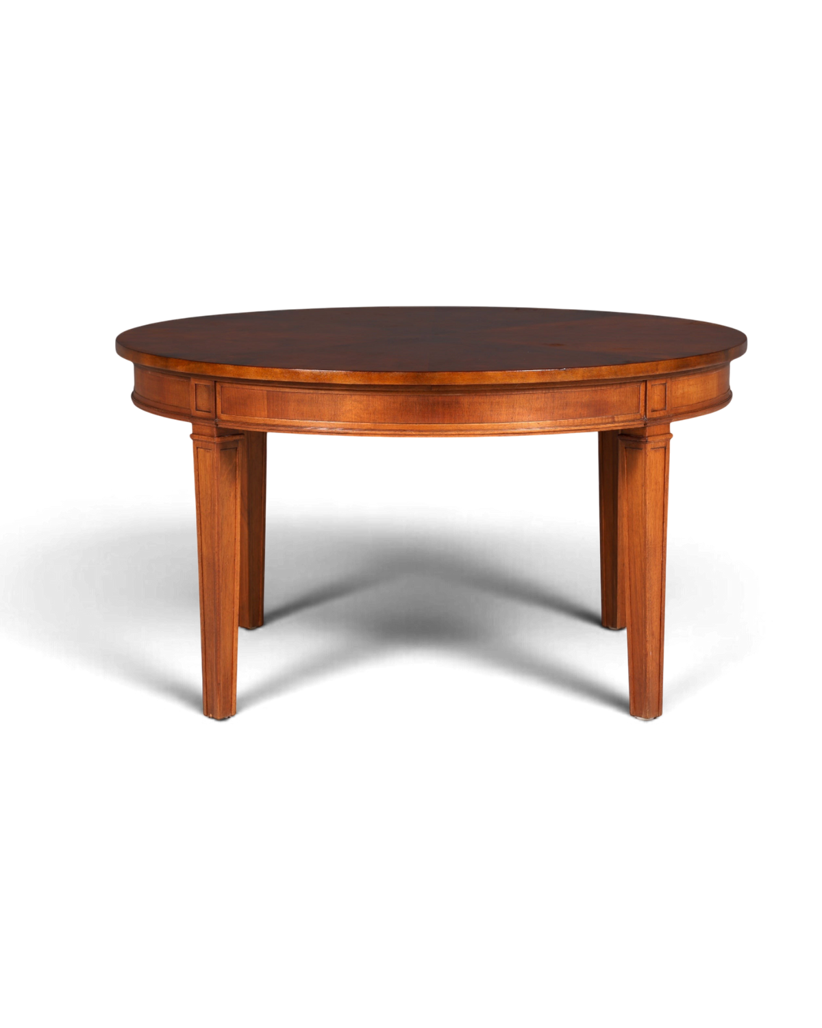 Hauptstadt Möblerei runder englischer Couchtisch aus dunklem Echtholz im klassischen Vintage-Design