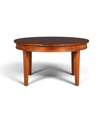 Hauptstadt Möblerei runder englischer Couchtisch aus dunklem Echtholz im klassischen Vintage-Design