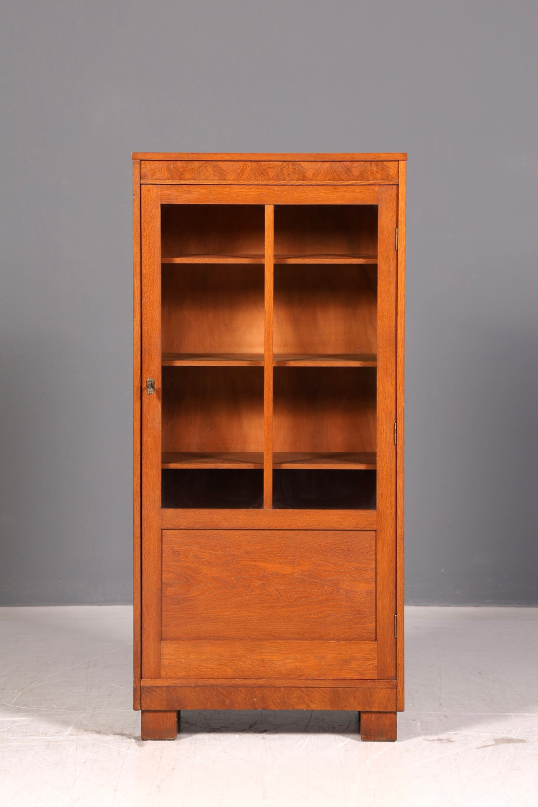 Traumhafte Jugendstil Vitrine Eiche Bücherschrank Glasvitrine Geschirrschrank Schrank Antik Vintage