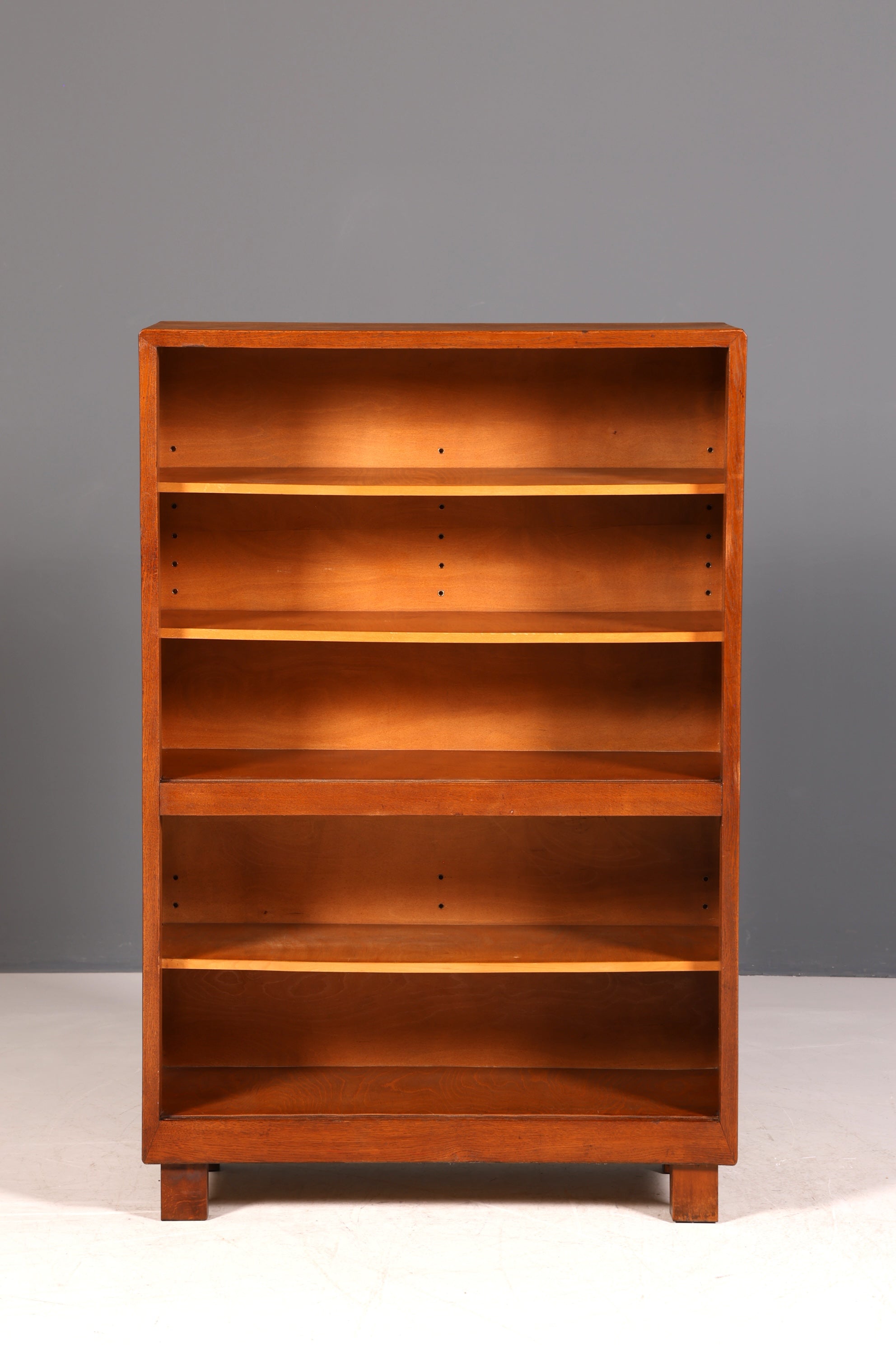 G029 Finish cm Schlichtes Mid Century Regal Vintage Bücherregal Schrank Buchablage 60s Bookshelf